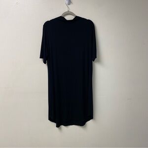 Eileen Fisher Black‎ T-Shirt Dress Mock Neck Size Large